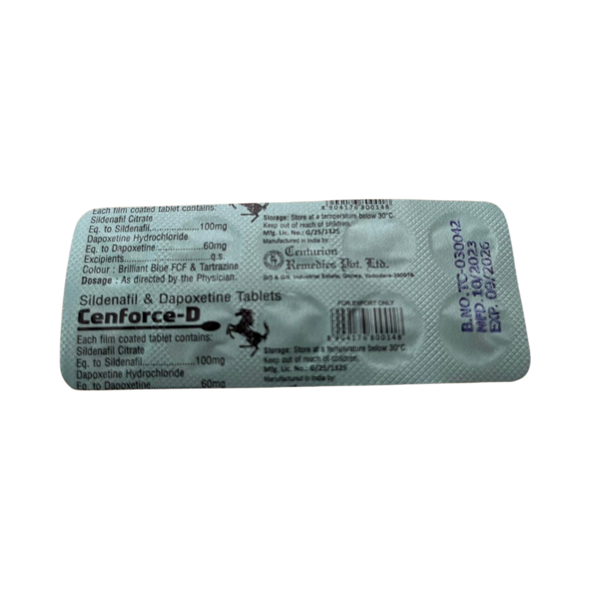 Cenforce D 100mg/60mg Tablets (10 Tabs) - Image 2