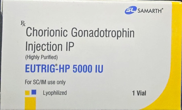 Chorionic Gonadotrophin Injection IP (EUTRIG-HP 5000 IU) Vial